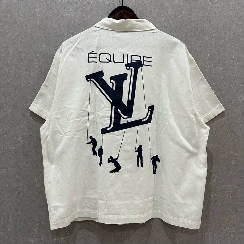 Louis Vuitton Louis Vuitton White Short Sleeve Shirt with Doll Size US XL / EU 56 / 4 - 2 Thumbnail