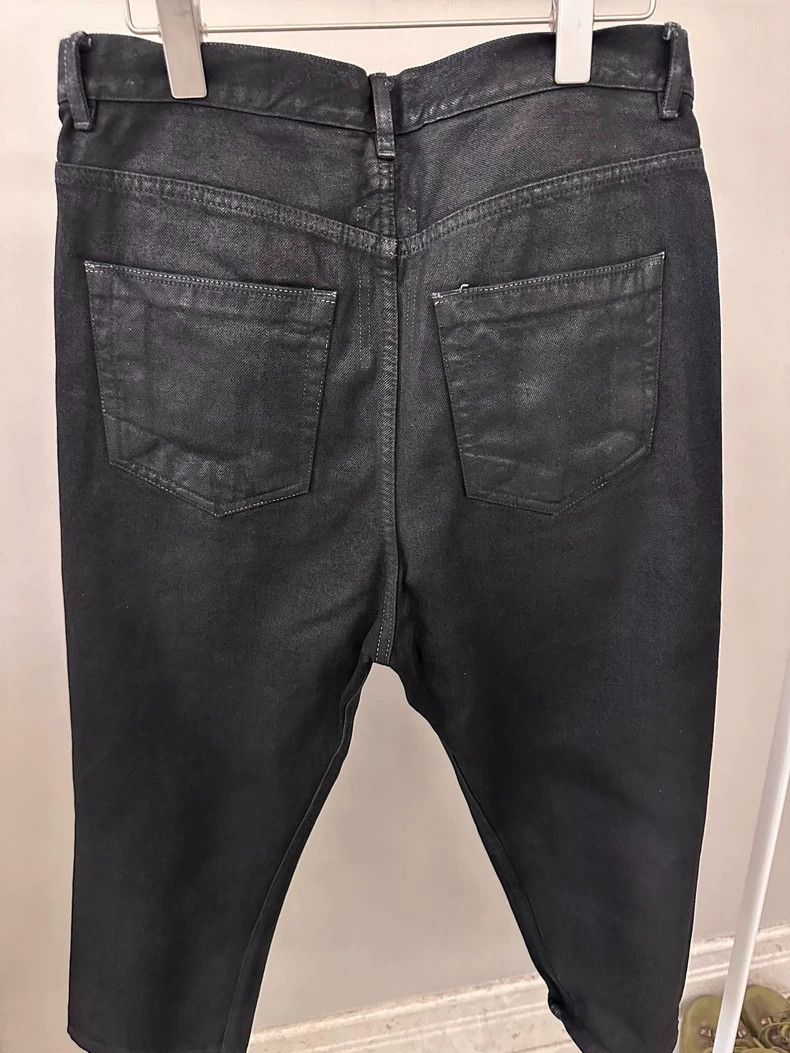 Rick Owens Rick Owens Black Waxed Cropped Pants Size US 31 - 2 Thumbnail