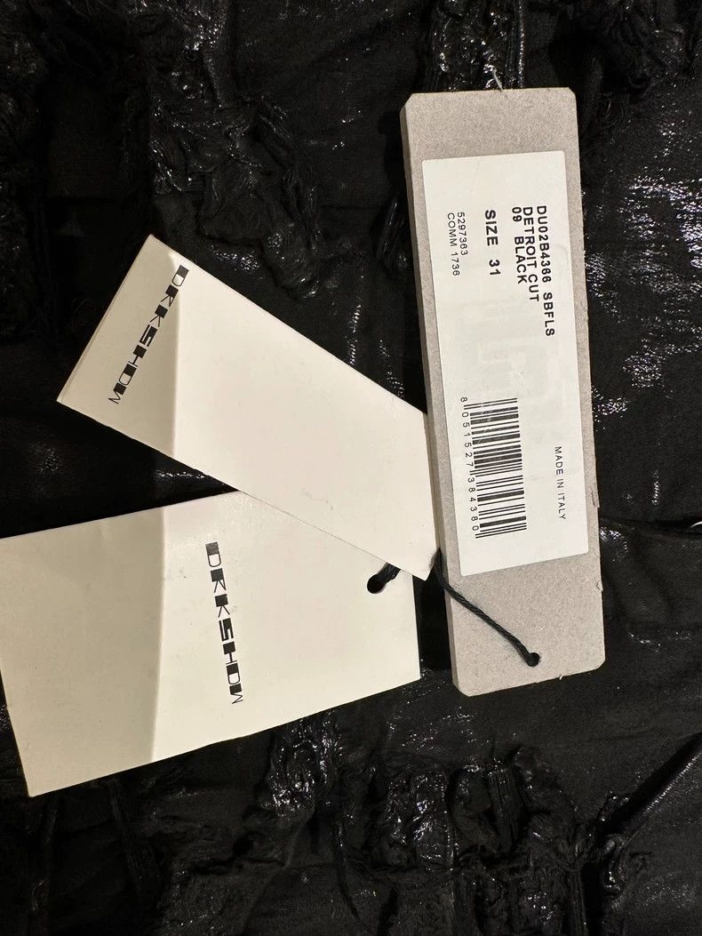 Rick Owens Drkshdw Rick Owens Drkshdw Ripped Black Skinny Jeans Size US 31 - 4 Thumbnail