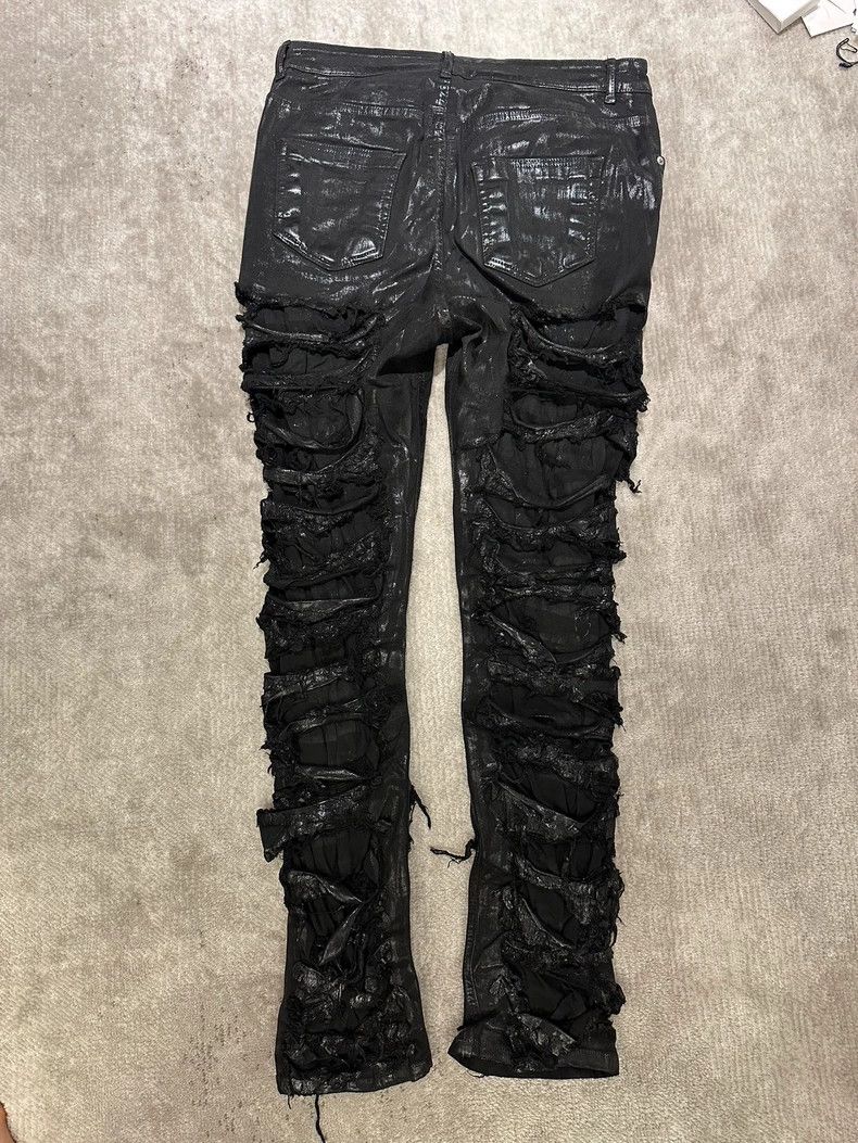 Rick Owens Drkshdw Rick Owens Drkshdw Ripped Black Skinny Jeans Size US 31 - 2 Thumbnail