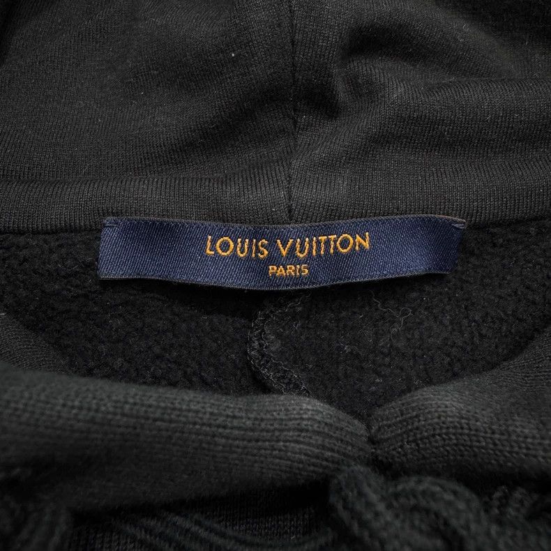 Louis Vuitton Louis Vuitton Black Hooded Sweatshirt Size US XL / EU 56 / 4 - 2 Thumbnail