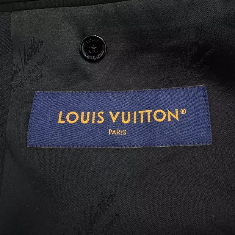 Louis Vuitton Louis Vuitton Black Embroidered Suit Jacket Size US L / EU 52-54 / 3 - 2 Thumbnail