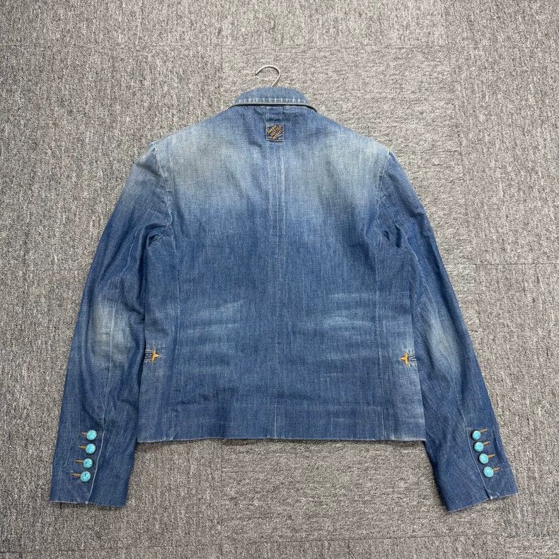Louis Vuitton Louis Vuitton Denim Blazer with Embroidery Size US L / EU 52-54 / 3 - 6 Thumbnail