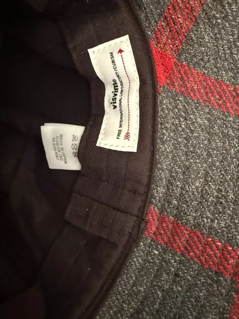 Visvim VISVIM Charcoal Bucket Cap with Red Plaid Size ONE SIZE - 4 Thumbnail