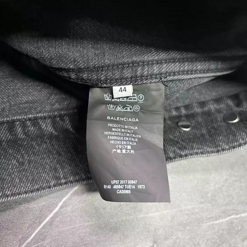 Balenciaga Balenciaga Black Denim Jacket Outerwear Size US L / EU 52-54 / 3 - 9 Thumbnail