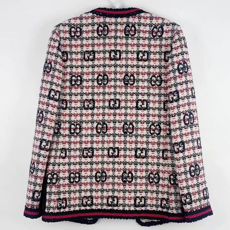 Gucci Gucci Double G Tweed Jacket for Women Size US S / EU 44-46 / 1 - 2 Thumbnail