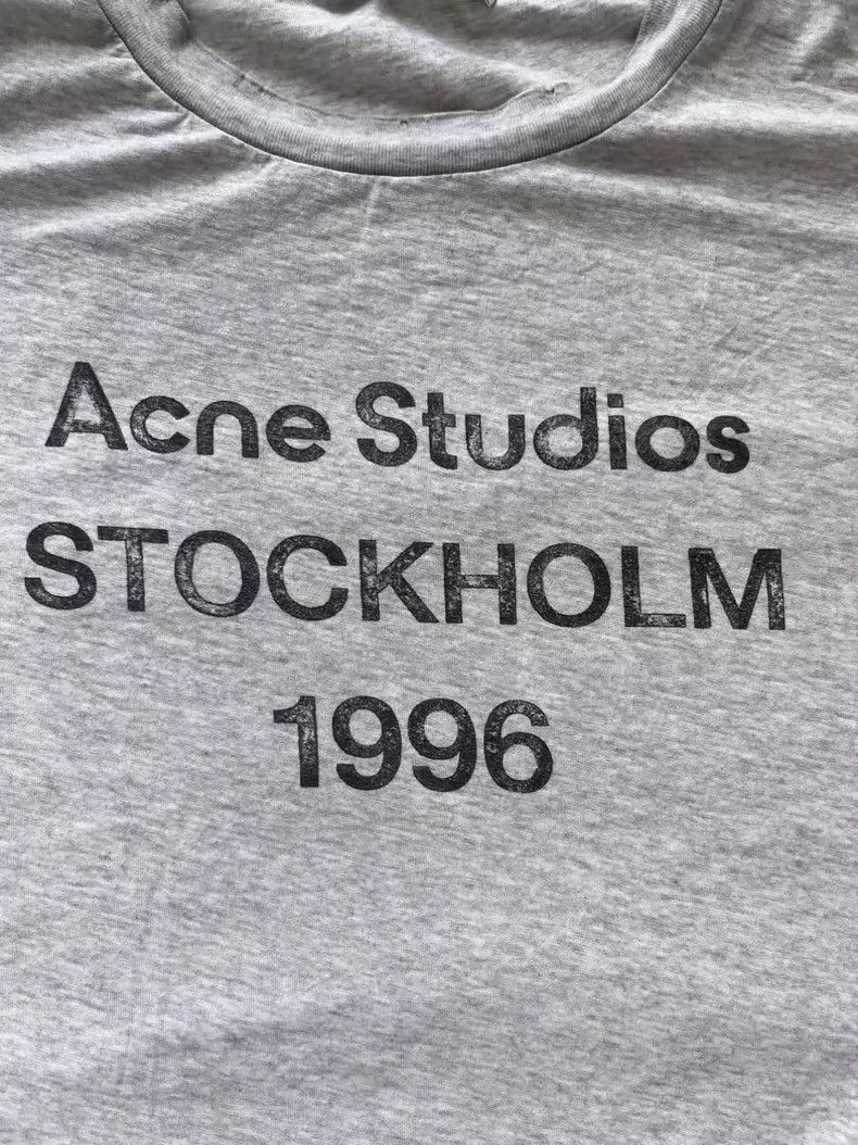 Acne Studios Acne Studios 1996 Gray Short Sleeve T-Shirt Size US L / EU 52-54 / 3 - 3 Thumbnail