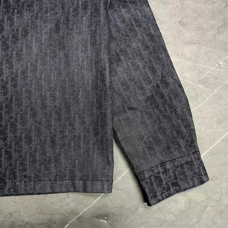Dior DIOR Black Logo Denim Shirt Size US M / EU 48-50 / 2 - 5 Thumbnail