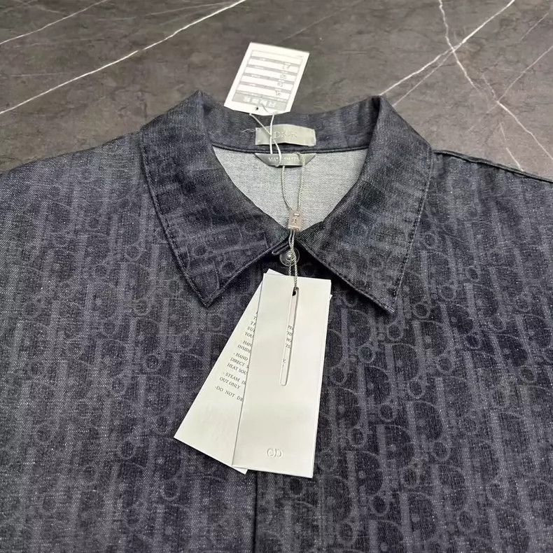 Dior DIOR Black Logo Denim Shirt Size US M / EU 48-50 / 2 - 3 Thumbnail