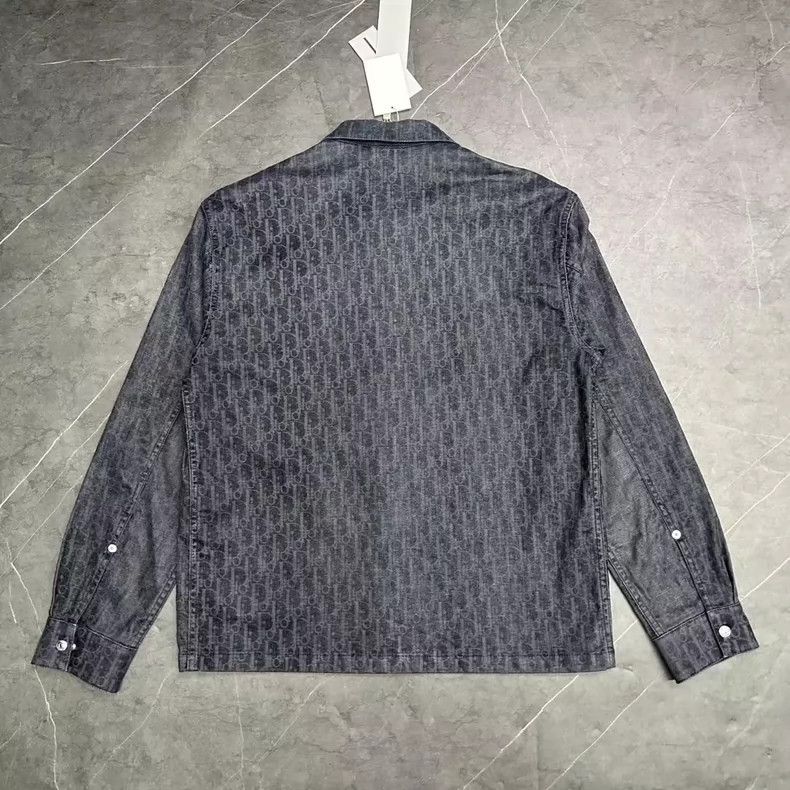 Dior DIOR Black Logo Denim Shirt Size US M / EU 48-50 / 2 - 2 Thumbnail