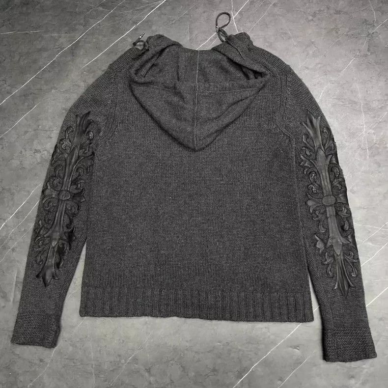 Chrome Hearts Chrome Hearts Hooded Knit Zip Jacket M Size US M / EU 48-50 / 2 - 3 Thumbnail