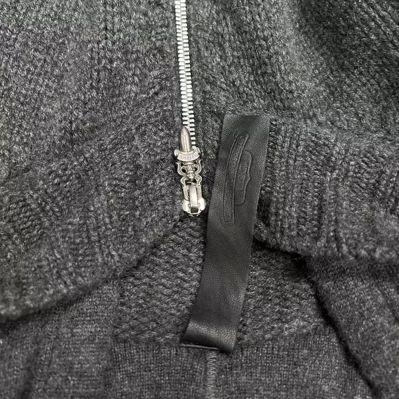 Chrome Hearts Chrome Hearts Hooded Knit Zip Jacket M Size US M / EU 48-50 / 2 - 9 Thumbnail