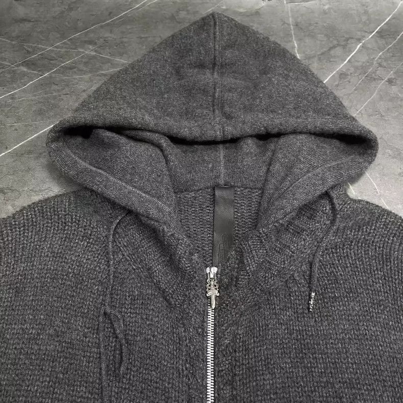 Chrome Hearts Chrome Hearts Hooded Knit Zip Jacket M Size US M / EU 48-50 / 2 - 2 Thumbnail