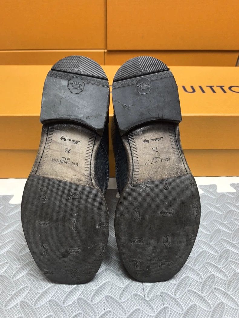 Louis Vuitton Men's Leather Boots with Lizard Skin Design Size US 7.5 / EU 40-41 - 7 Thumbnail