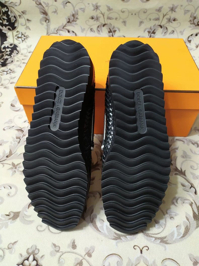 Dolce & Gabbana Black Woven Slip-On Shoes Size 7 Size US 7 / EU 40 - 5 Thumbnail