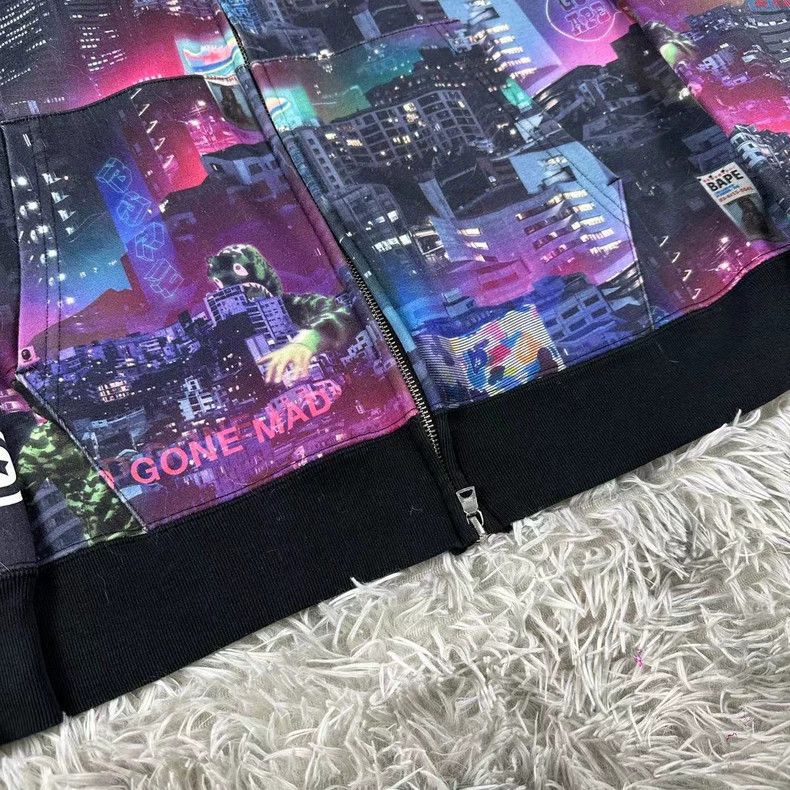 Bape Bape Neon Tokyo Shark Hoodie Jacket Size US XXL / EU 58 / 5 - 2 Thumbnail