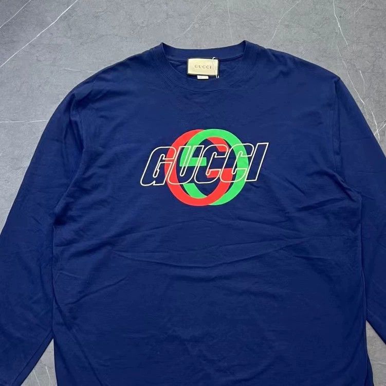 Gucci GUCCI Long Sleeve Logo Shirt 3XL Size US XXL / EU 58 / 5 - 5 Thumbnail