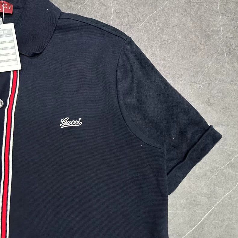 Gucci GUCCI Striped Short Sleeve Polo Shirt Size US XL / EU 56 / 4 - 3 Thumbnail
