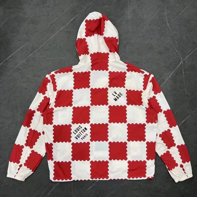 Louis Vuitton Louis Vuitton Red and White Checkered Jacket Size US L / EU 52-54 / 3 - 2 Thumbnail