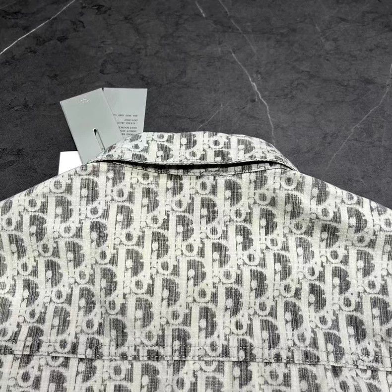 Dior Dior Gray Logo Print Denim Shirt Jacket Size US M / EU 48-50 / 2 - 3 Thumbnail