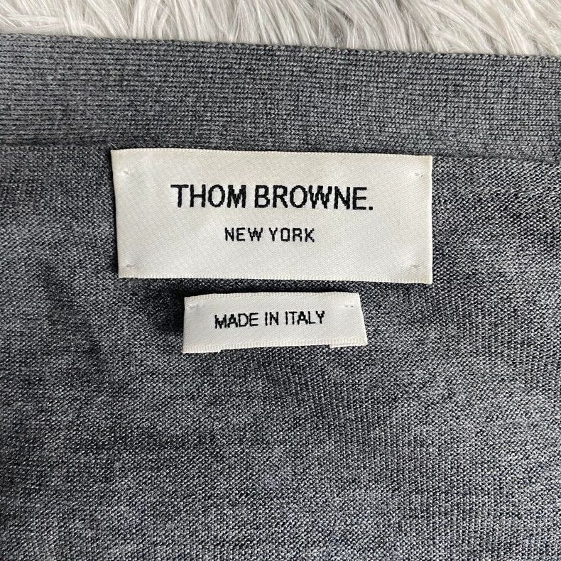 Thom Browne Thom Browne Merino Wool Cardigan with Stripes Size US M / EU 48-50 / 2 - 3 Thumbnail