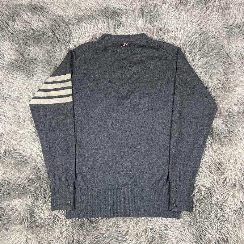 Thom Browne Thom Browne Merino Wool Cardigan with Stripes Size US M / EU 48-50 / 2 - 2 Thumbnail