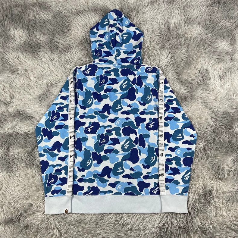 Bape Bape Zip Hoodie in Blue Camouflage Design Size US XL / EU 56 / 4 - 2 Thumbnail