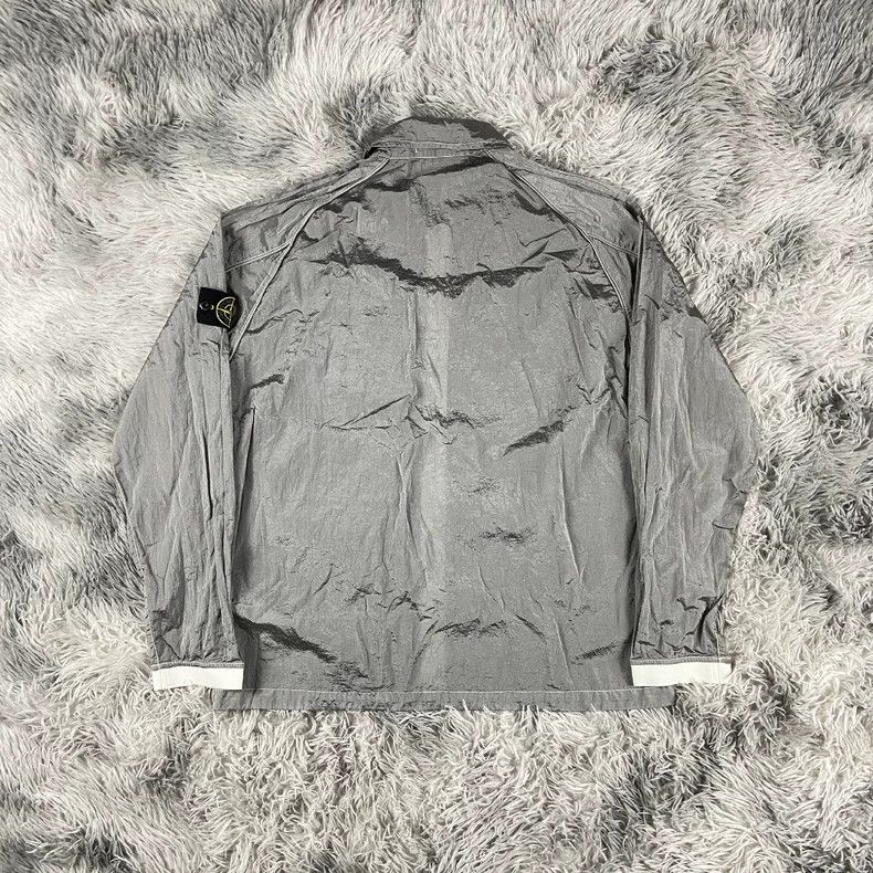 Stone Island Silver Metallic Nylon Jacket by Stone Island Size US XXL / EU 58 / 5 - 6 Thumbnail