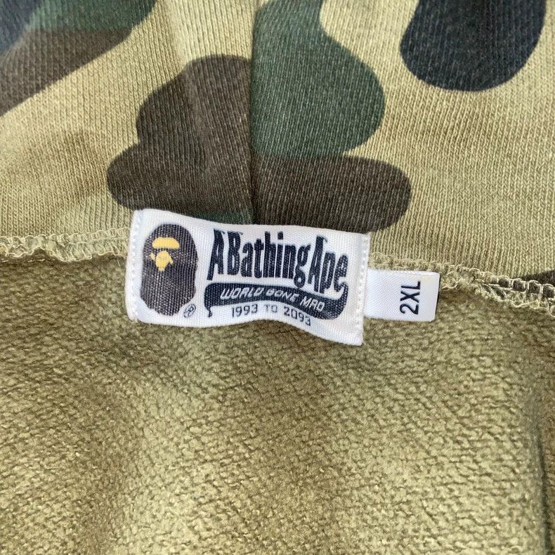 Bape Green Camouflage Shark Hoodie Size US XXL / EU 58 / 5 - 4 Thumbnail