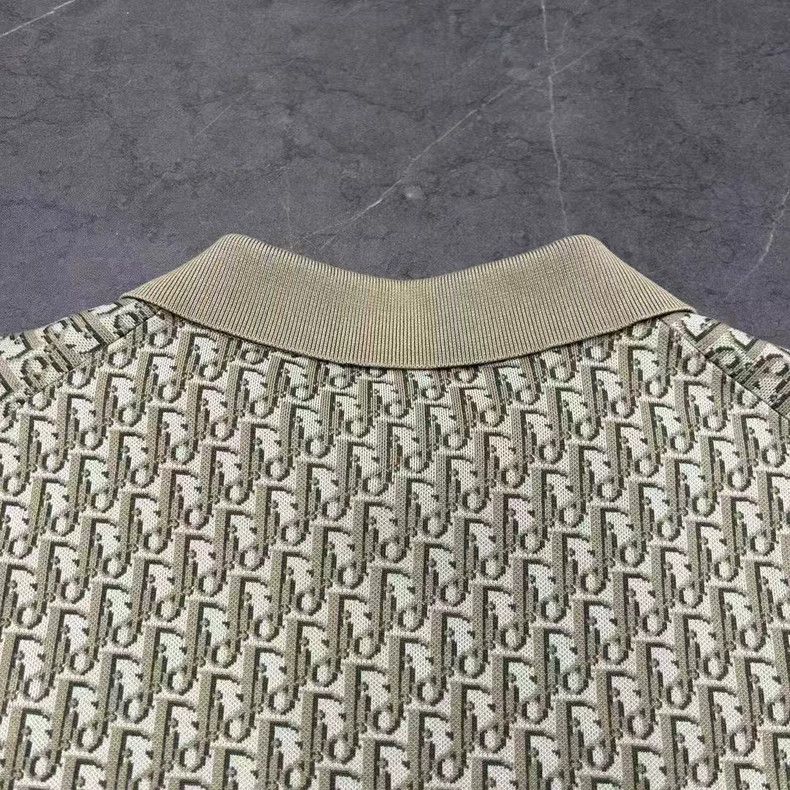 Dior Dior Olive Green Logo Knit Polo Shirt Size US XL / EU 56 / 4 - 3 Thumbnail