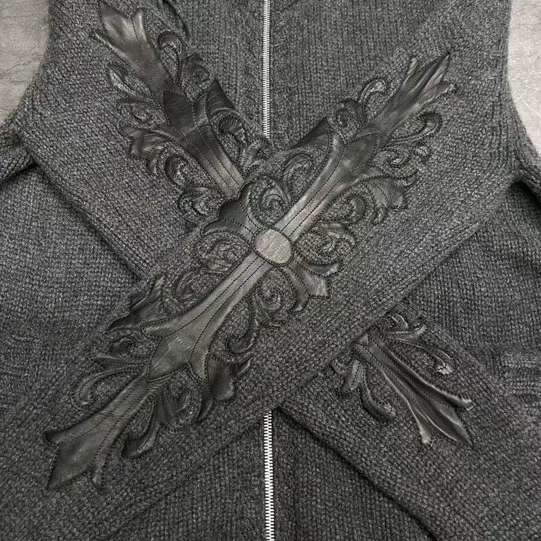 Chrome Hearts Chrome Hearts Knitted Hooded Zip Jacket Size US M / EU 48-50 / 2 - 4 Thumbnail