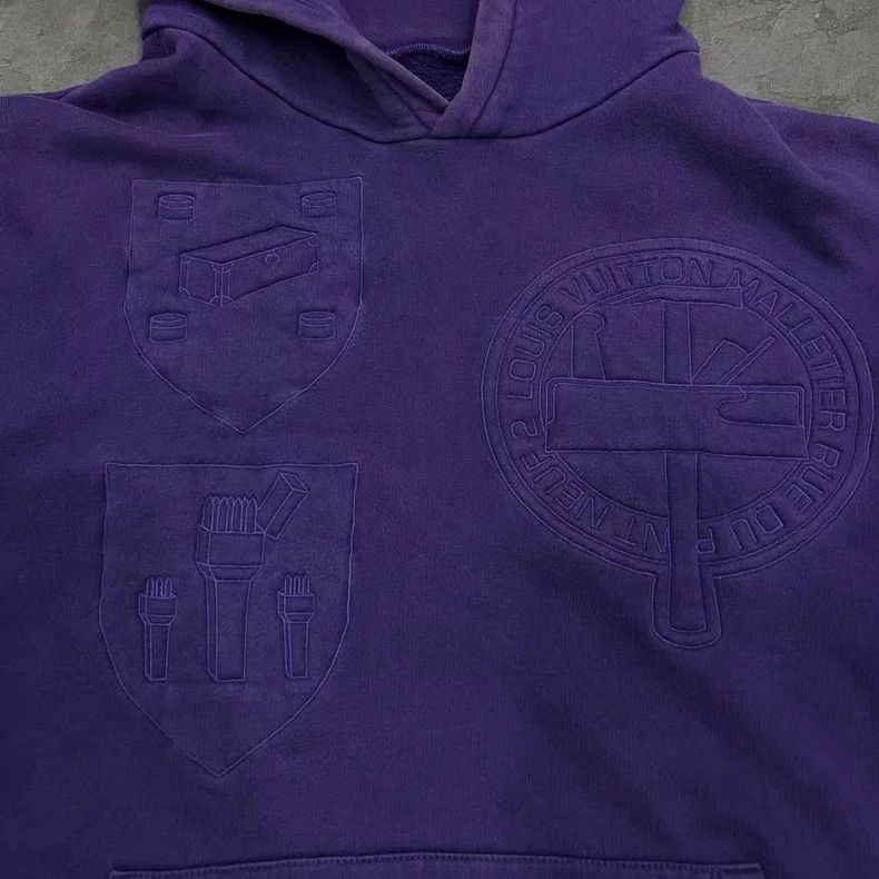 Louis Vuitton Louis Vuitton Purple Logo Hoodie M Size Size US M / EU 48-50 / 2 - 5 Thumbnail