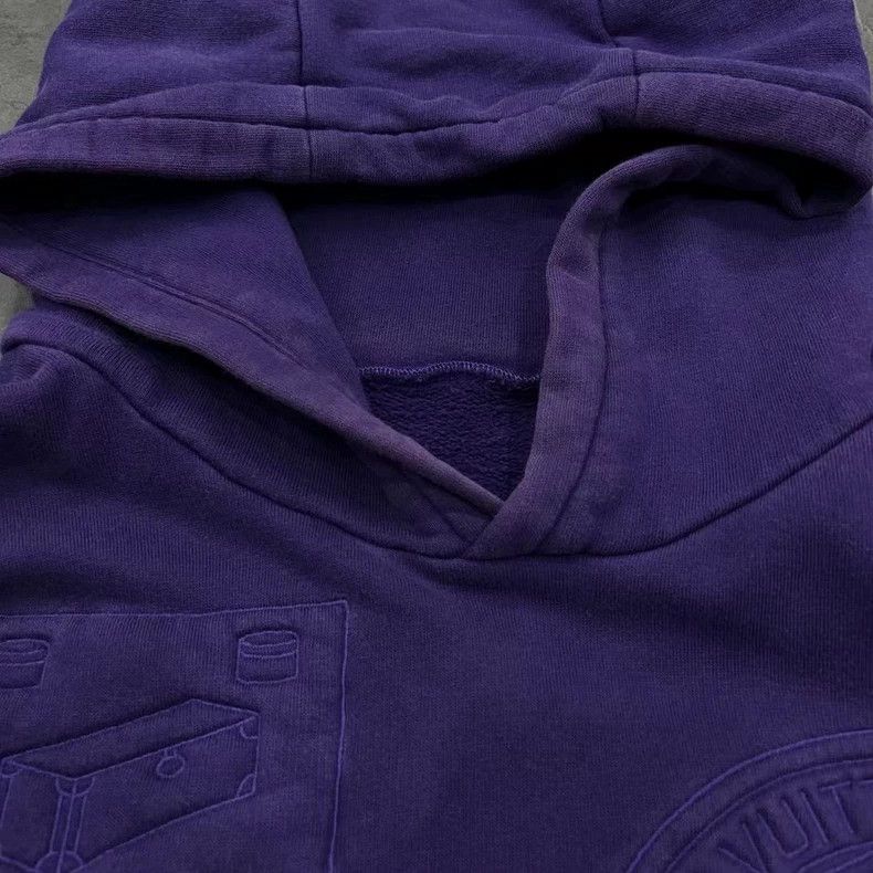 Louis Vuitton Louis Vuitton Purple Logo Hoodie M Size Size US M / EU 48-50 / 2 - 3 Thumbnail