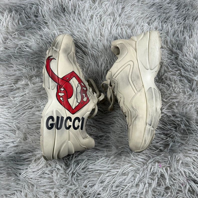 Gucci GUCCI Rhyton Shoes with Lips Print Size US 7.5 / EU 40-41 - 3 Thumbnail