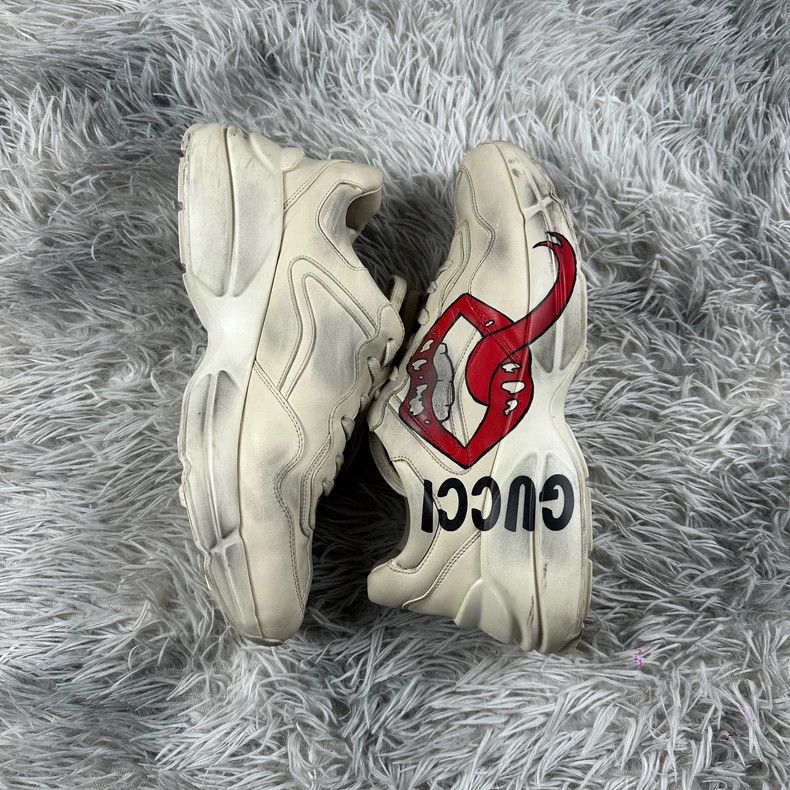 Gucci GUCCI Rhyton Shoes with Lips Print Size US 7.5 / EU 40-41 - 4 Thumbnail