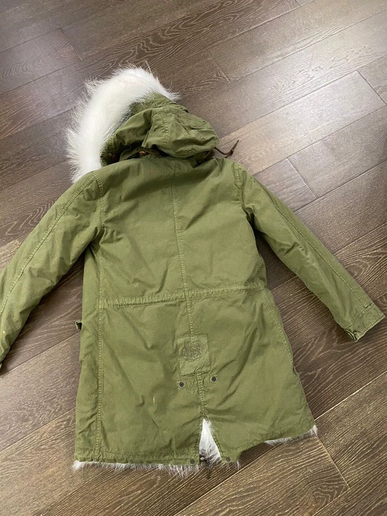 Moncler Green Fur Collar Long Coat Size US S / EU 44-46 / 1 - 3 Thumbnail