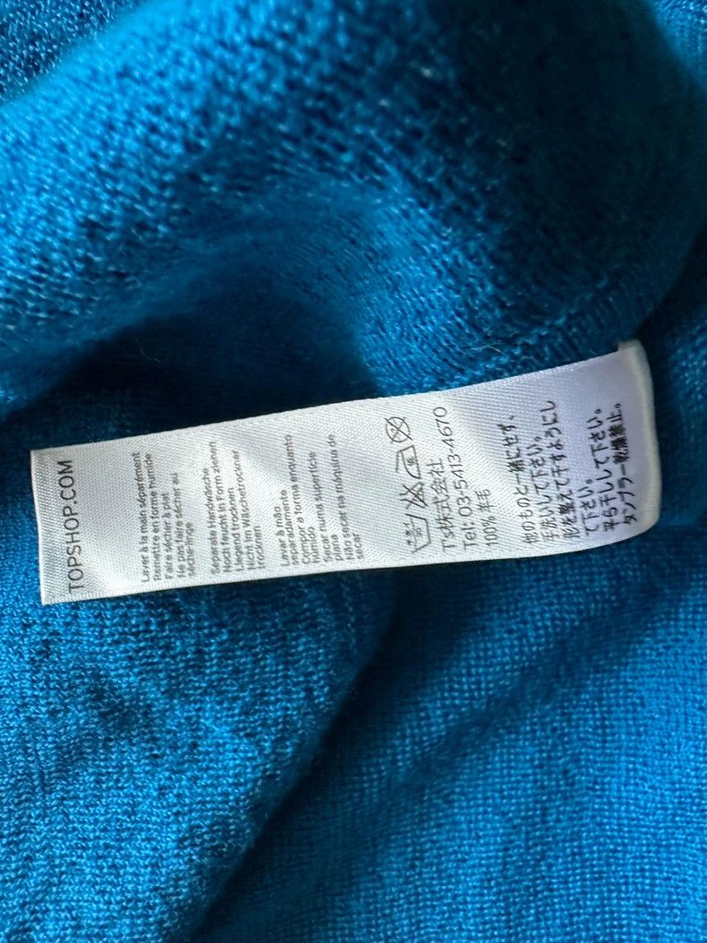 H&M TOPSHOP Wool Sweater in Bright Blue Size US M / EU 48-50 / 2 - 3 Thumbnail