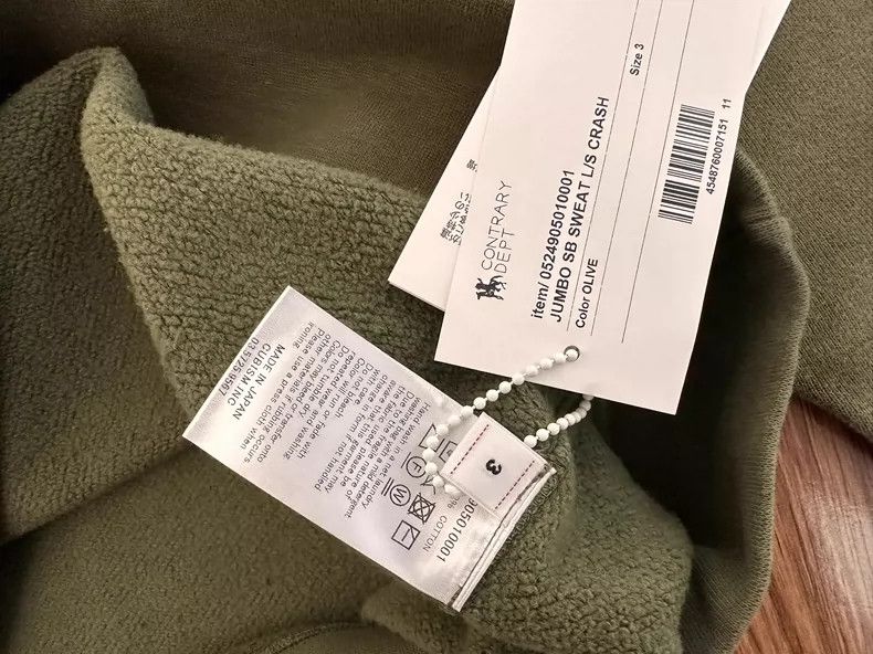 Visvim VISVIM Jumbo Long Sleeve Sweatshirt Olive Size US L / EU 52-54 / 3 - 3 Thumbnail