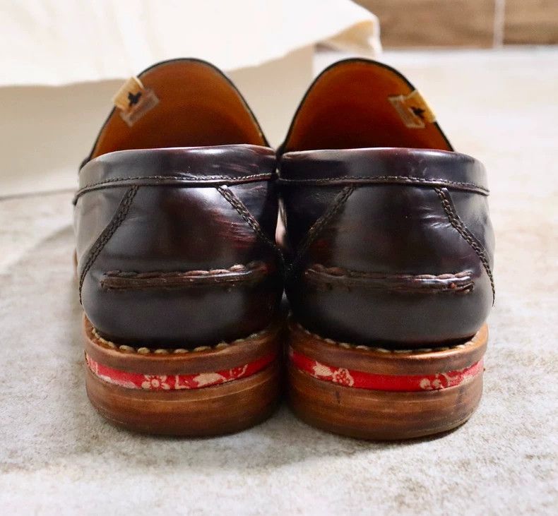 Visvim Visvim Fabro Folk Loafers with Red Floral Detail Size US 11 / EU 44 - 3 Thumbnail