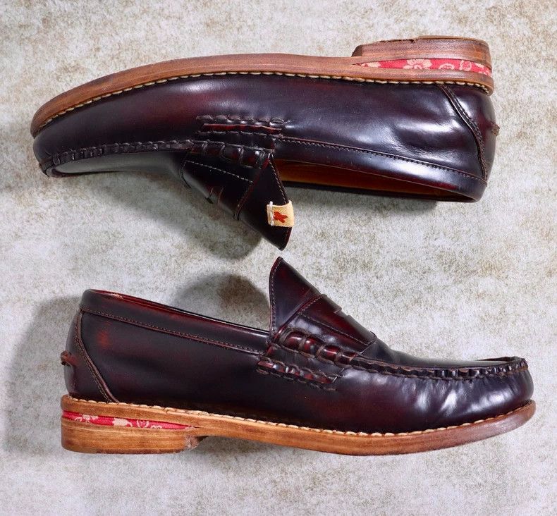 Visvim Visvim Fabro Folk Loafers with Red Floral Detail Size US 11 / EU 44 - 6 Thumbnail