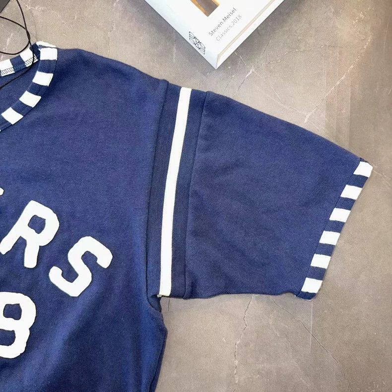 Yves Saint Laurent Lovers Club Cropped T-shirt with Stripes Size US L / EU 52-54 / 3 - 4 Thumbnail