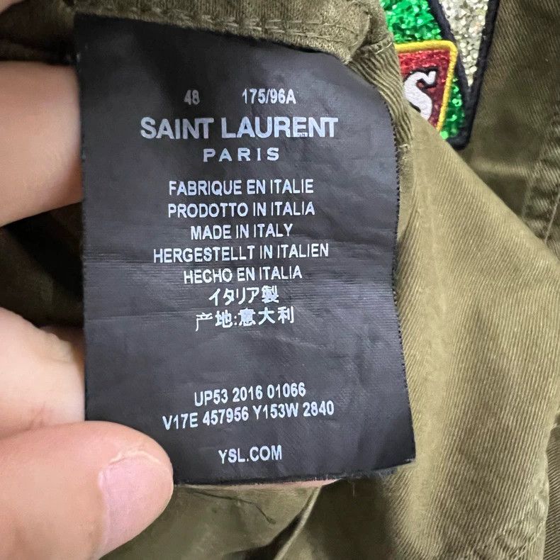 Saint Laurent Paris Saint Laurent Green Logo Embroidered Jacket Size US L / EU 52-54 / 3 - 4 Thumbnail