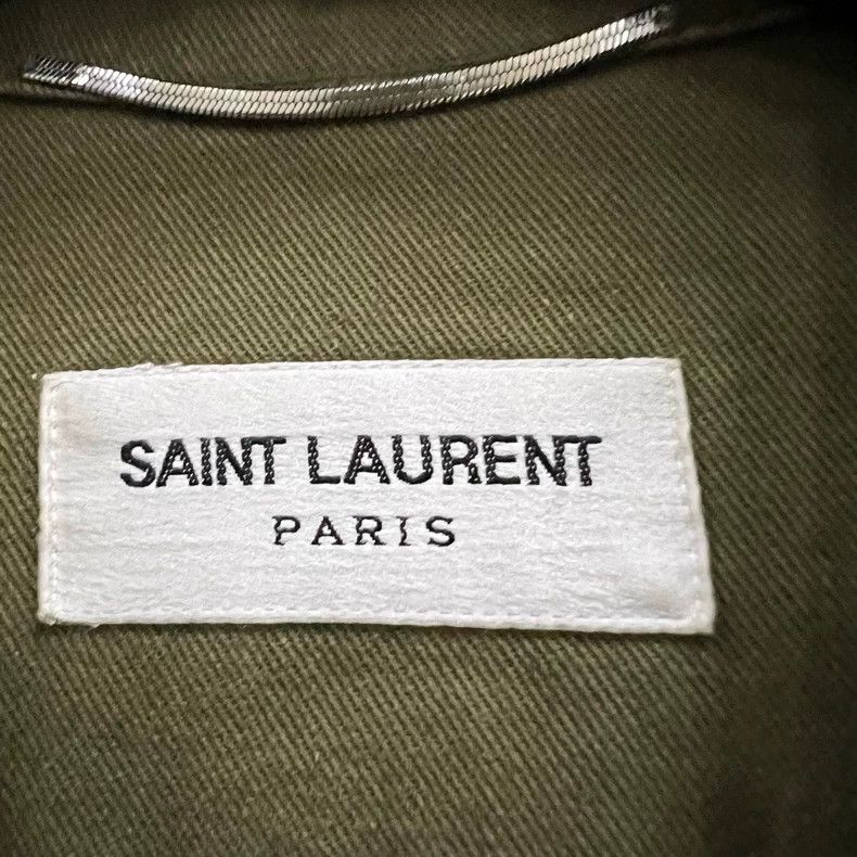 Saint Laurent Paris Saint Laurent Green Logo Embroidered Jacket Size US L / EU 52-54 / 3 - 2 Thumbnail