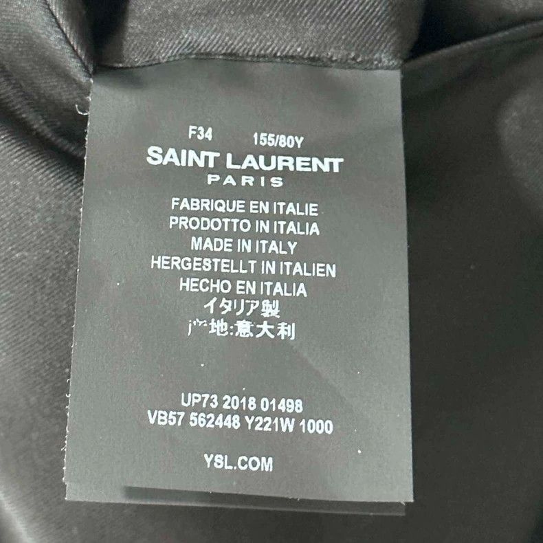 Saint Laurent Paris Saint Laurent Double-Breasted Blazer with Beaded Collar Size US XS / EU 42 / 0 - 4 Thumbnail