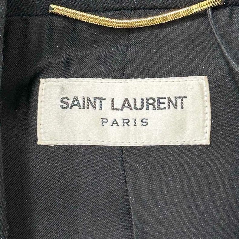 Saint Laurent Paris Saint Laurent Double-Breasted Blazer with Beaded Collar Size US XS / EU 42 / 0 - 3 Thumbnail
