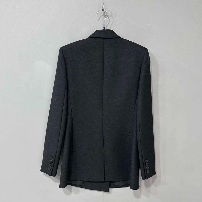 Saint Laurent Paris Saint Laurent Double-Breasted Blazer with Beaded Collar Size US XS / EU 42 / 0 - 2 Thumbnail