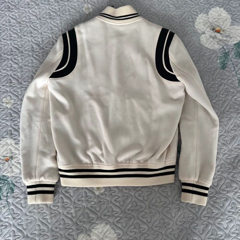 Saint Laurent Paris Saint Laurent Wool and Leather Baseball Jacket Size US L / EU 52-54 / 3 - 2 Thumbnail