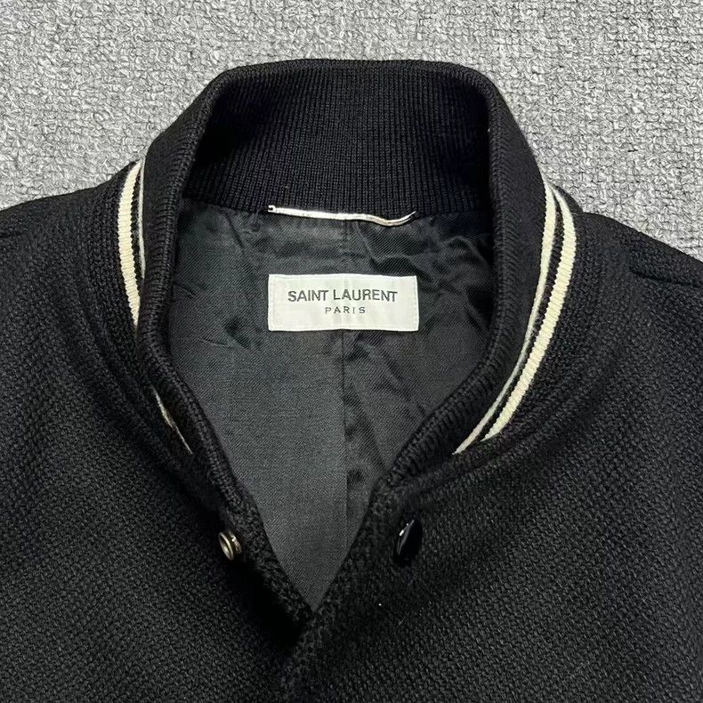 Saint Laurent Paris Saint Laurent Black and White Baseball Jacket Size US M / EU 48-50 / 2 - 3 Thumbnail