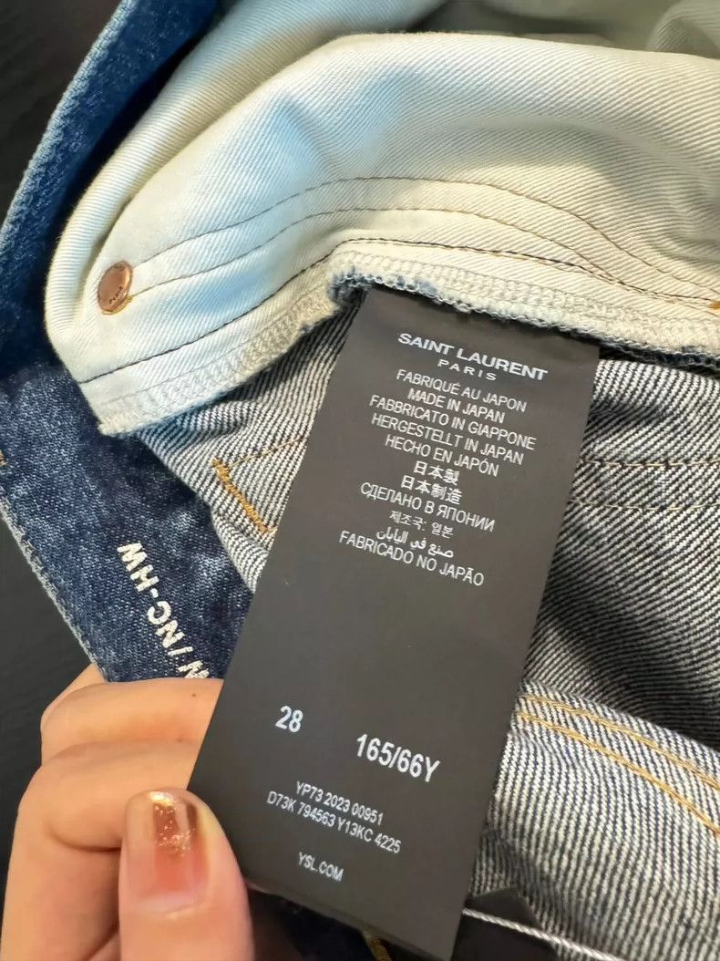 Yves Saint Laurent YSL Denim Pants in Excellent Condition Size US 28 / EU 44 - 6 Thumbnail