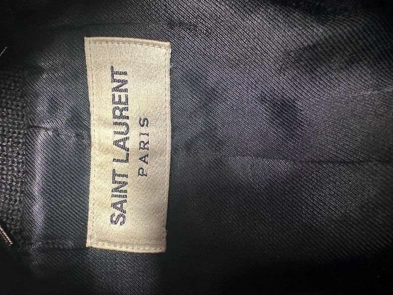 Saint Laurent Paris Saint Laurent Black Jacket with Striped Sleeves Size US M / EU 48-50 / 2 - 3 Thumbnail